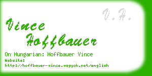 vince hoffbauer business card